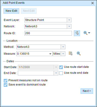 Using the route and measure method Using the route and measure method
