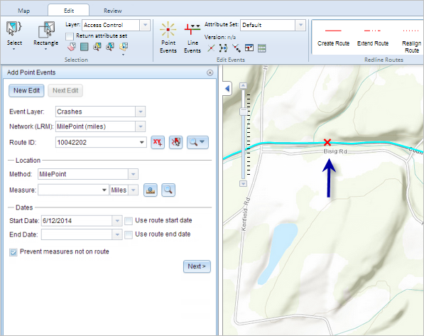 The selected route highlighted on the map The selected route highlighted on the map